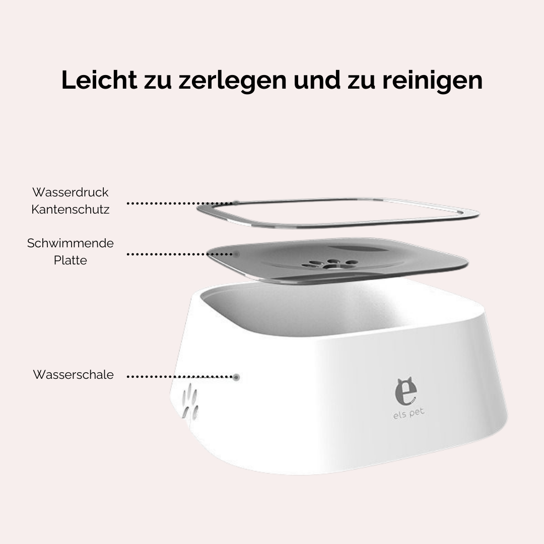 SipSmart – Die spritzfreie Anti-Schling-Wasserschüssel für Hunde
