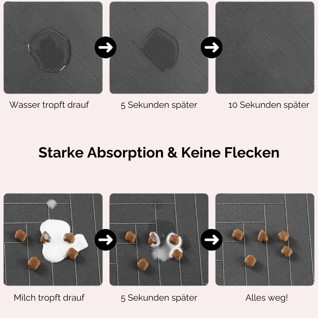 AquaPaws – Die absorbierende Hundematte für saubere Trinkplätze