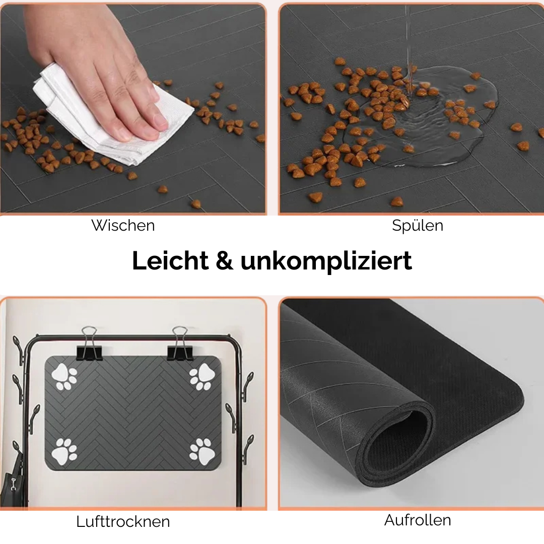 AquaPaws – Die absorbierende Hundematte für saubere Trinkplätze