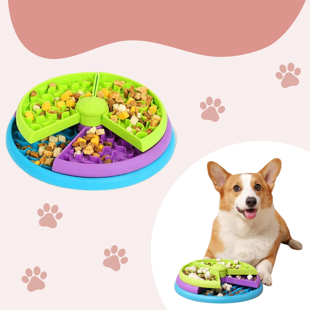 SpinFeast – Der drehbare 3-in-1 Slow Feeder für Hunde
